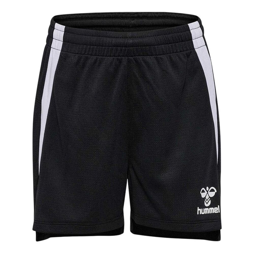 Hummel Childrens/Kids Lead Double Stripe Regular Training Shorts / Black
